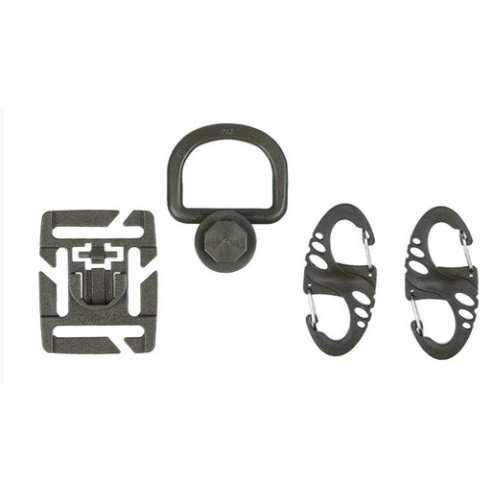 Kit 2 mousquetons Duraflex noir