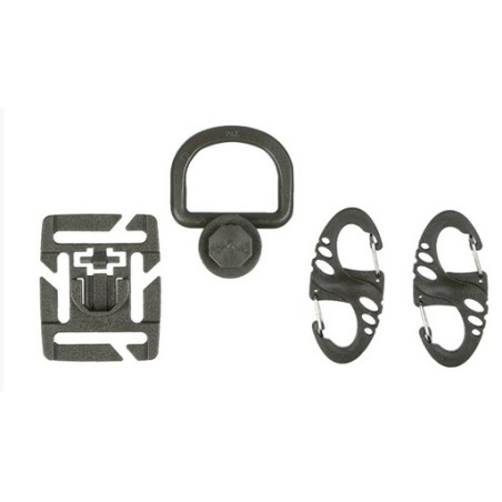 Kit 2 mousquetons Duraflex noir