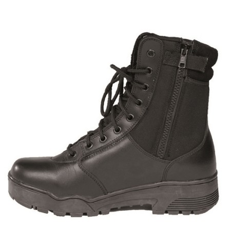Chaussure tactical boots cuir/cordura à fermeture éclaire...
