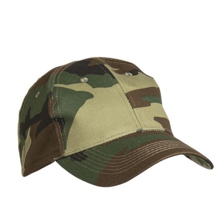 Casquette MIL-TEC style baseball camo woodland