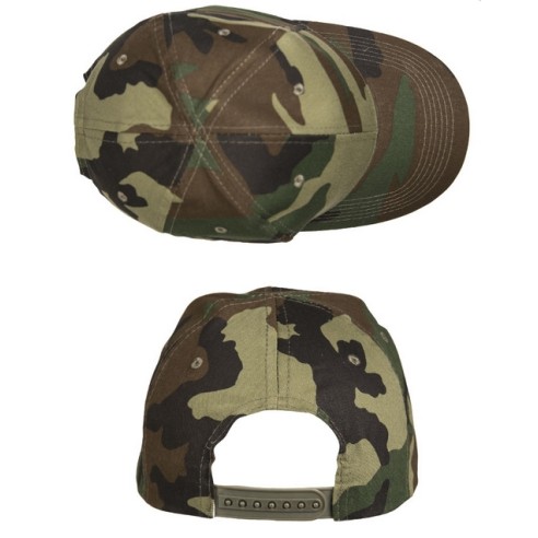 Casquette MIL-TEC style baseball camo woodland