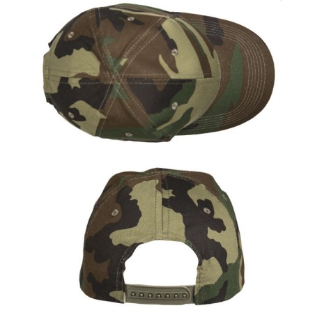 Casquette MIL-TEC style baseball camo woodland