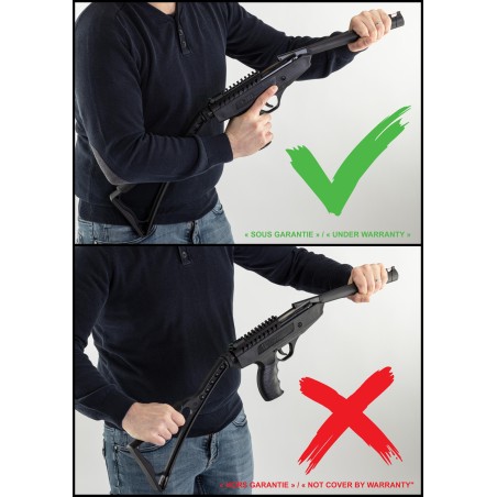 Pistolet à air comprimé BO Manufacture, The Black Ops Soul version Hitman  silencieux calibre .5,5mm