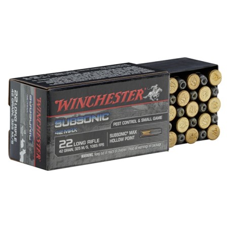 Munitions Win 22 LongRifle. HP Subsonic