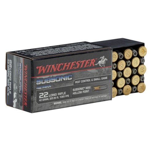 Munitions Win 22 LongRifle. HP Subsonic