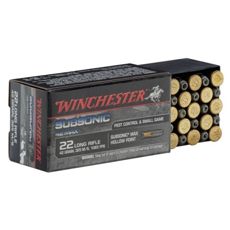 Munitions Win 22 LongRifle. HP Subsonic