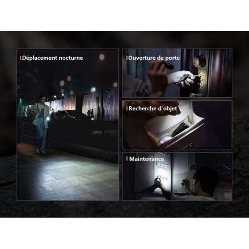 Mini lampe de poche porte-clés rechargeable -...