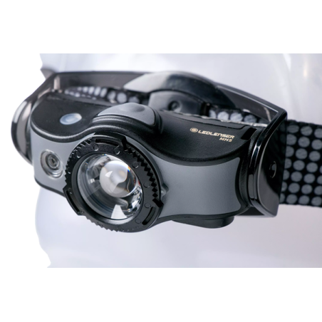 Lampe Frontale LED LENSER Rechargeable Outdoor Série MH5 Noire/grise Max 400 lumens