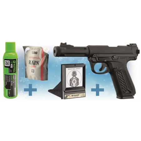 Pack réplique GBB AAP01 + billes + cible + gaz