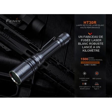 Lampe torche Fenix HT30R laser blanc