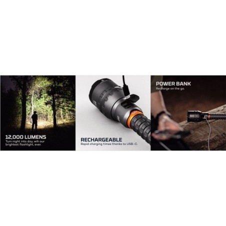 Lampe torche NEBO LED rechargeable "12K" 12000 lumens