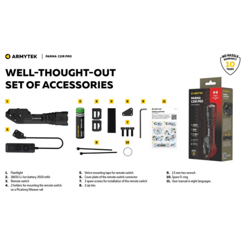 Lampe torche tactique Armytek Parma C2iR Pro...