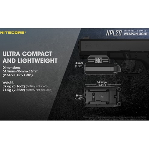 Lampe tactique Nitecore NPL20 - 460Lumens