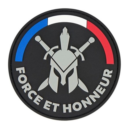 Patch PVC Forces et Honneur – Casque Spartiate & Dagues