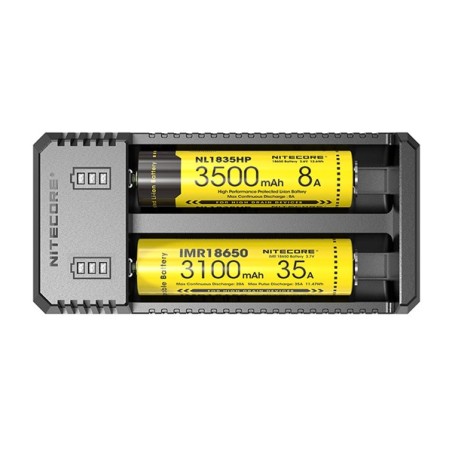 Chargeur NITECORE micro-USB 2 accu - 800mA x2 max