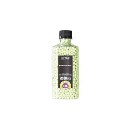 Billes BIO 0.20gr Prime Traçante verte en bouteille de 2500