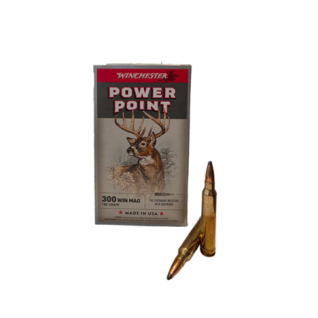 Cartouches WINCHESTER Cal .300WM POWER POINT180 GRAINS
