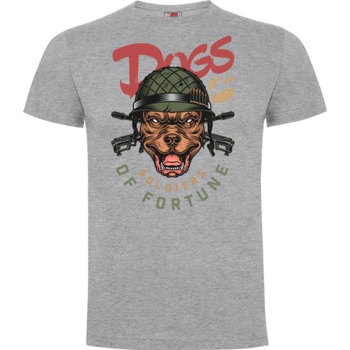 T-shirt Dog of war gris chiné