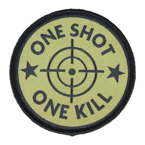 Écusson tissé ONE SHOT ONE KILL